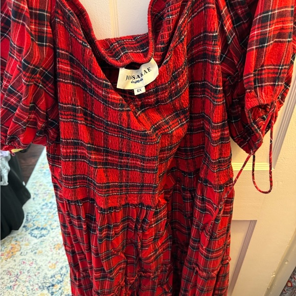 Red Plaid Dress by Jessa Kae 6X - Picture 1 of 5